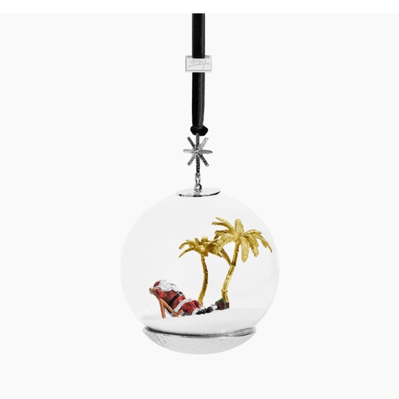 Michael Aram Island Santa Snow Globe Ornament - NIB - Picture 9 of 12